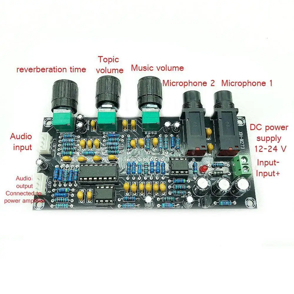 Караоке доска реверберации для платы микрофон Плата усилителя песня Мощность K