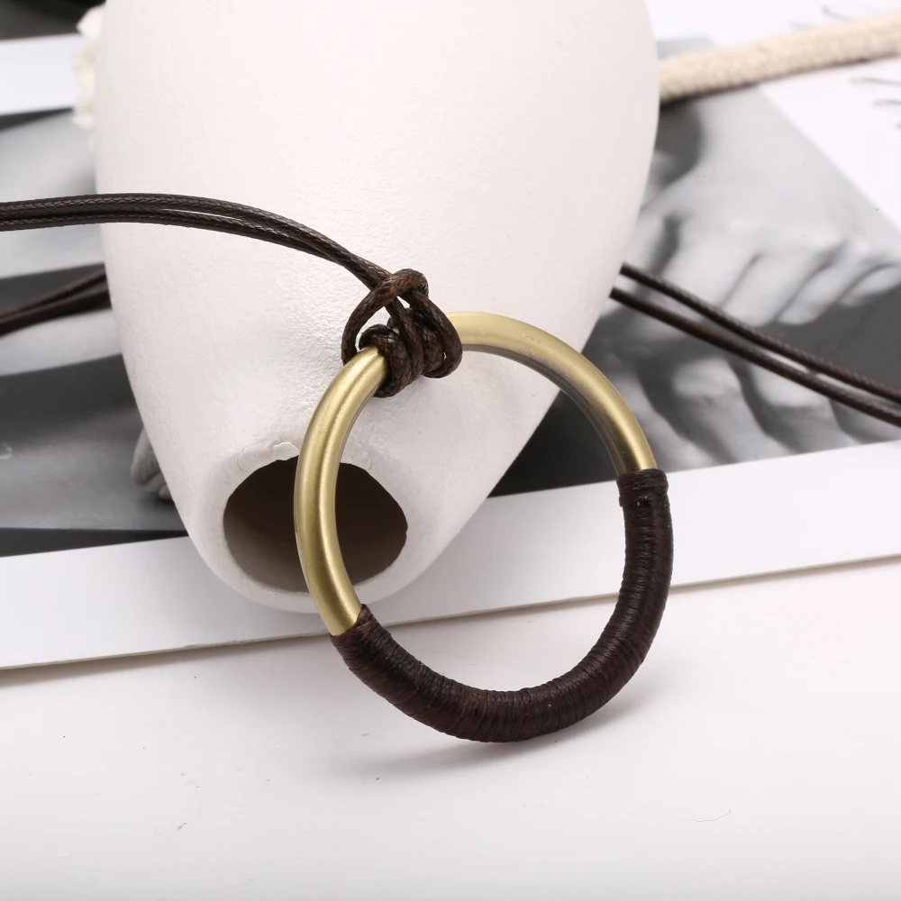 Женское Ожерелье модное простое длинное из кожзаменителя 80 см | Украшения и