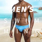 Мужской купальный костюм с принтом, сексуальный купальный костюм 2020, купальный костюм с низкой талией, дышащая пляжная одежда, сексуальные плавки для серфинга