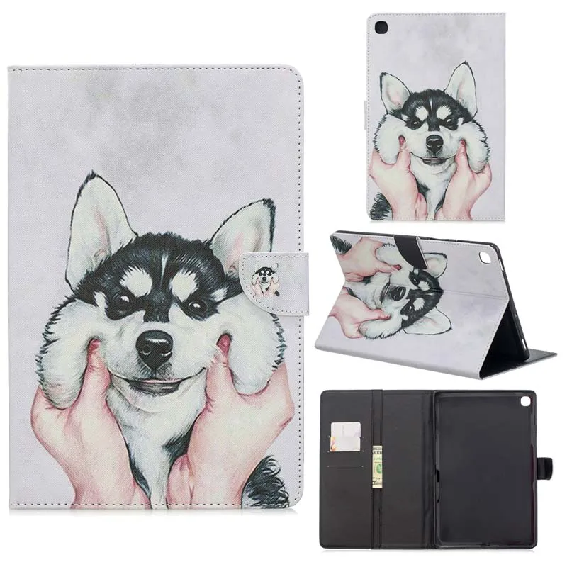 case Кожаный чехол с откидной крышкой и подставкой, Магнитный чехол для samsung Galaxy Tab S5e 10,5 T720 T725 SM-T720 SM-T725 - Цвет: case