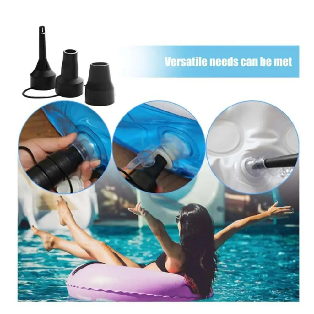 Новый электрический воздушный насос портативный с быстрой зарядкой и 3 насадками