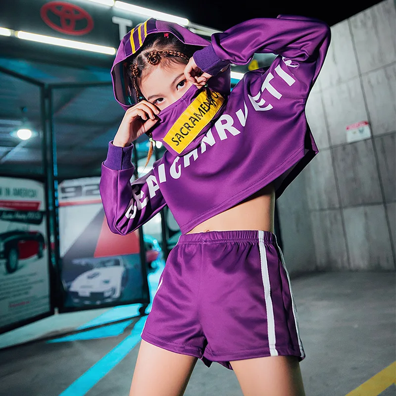 

Purple Cheerleader Costume Teenage Girls Clothing Jazz Dance Wear Fashion Wears Fall Dancer Outfits Hip Hop Clothing DL7096