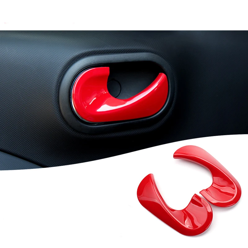 

2pcs car stickers car styling ABS plastic inner door bowl cover for mercedes new smart fortwo forfour 453 decoration accessorie