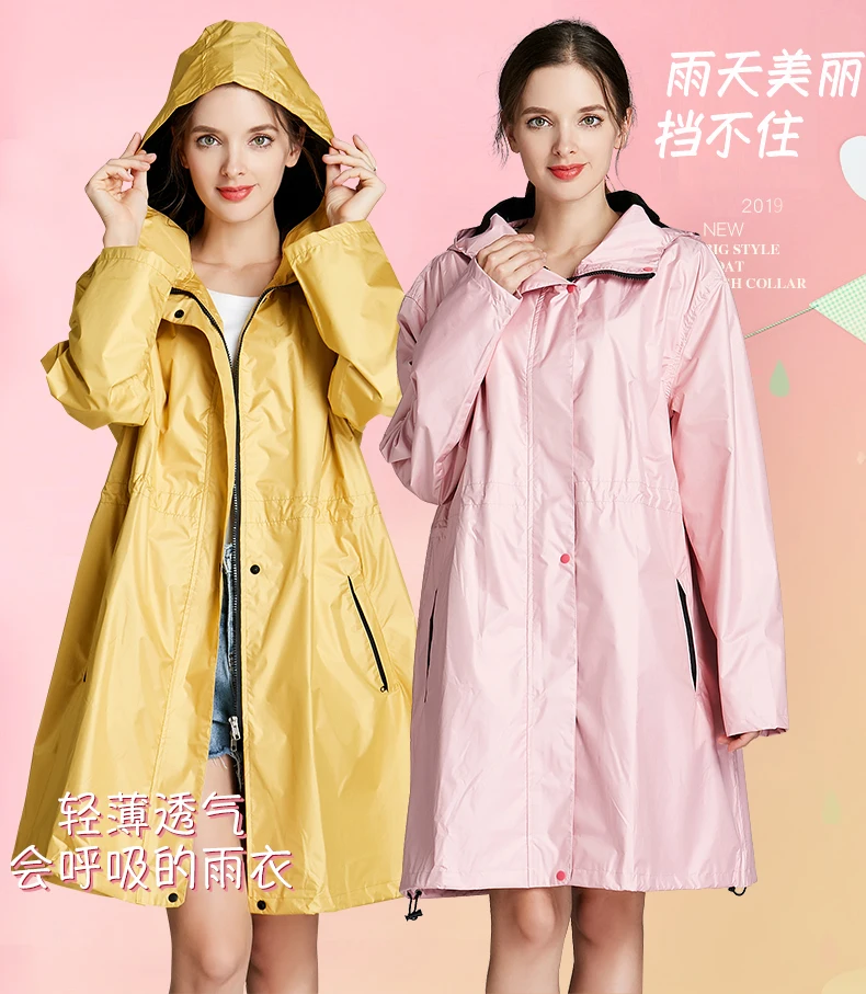 

Zhouxiaoxi короткий тонкий плащ Для женщин розовый Водонепроницаемый ветронепроницаемые куртки с капюшоном светильник Пеший Туризм Дождевик П...