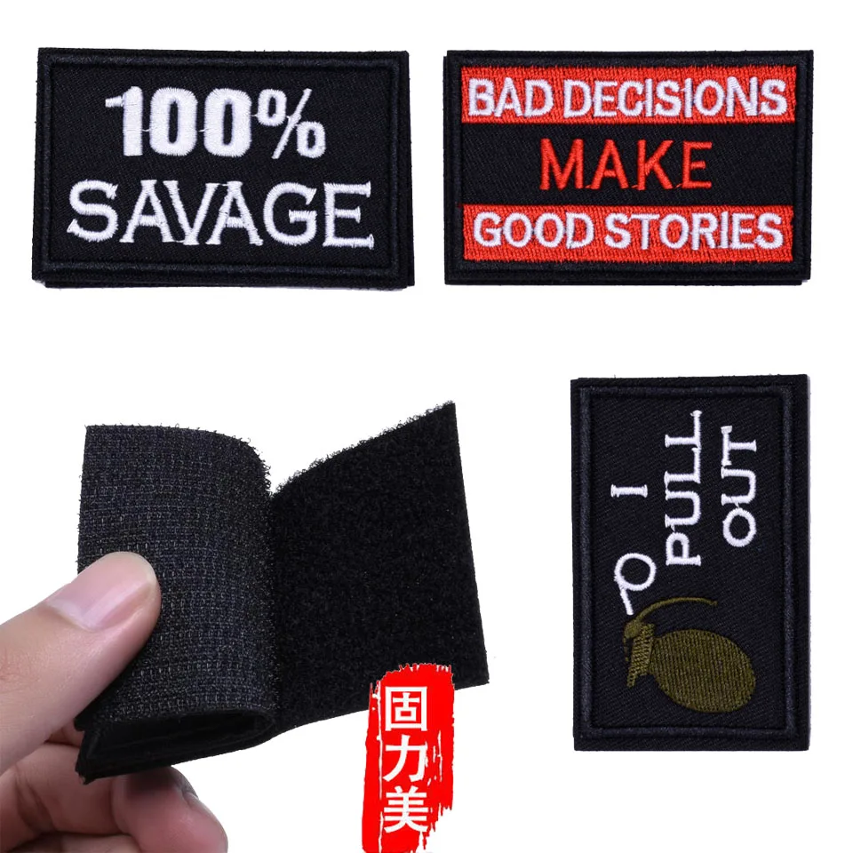 Комплект из 4 предметов квадратной формы липучки повязки с надписями на