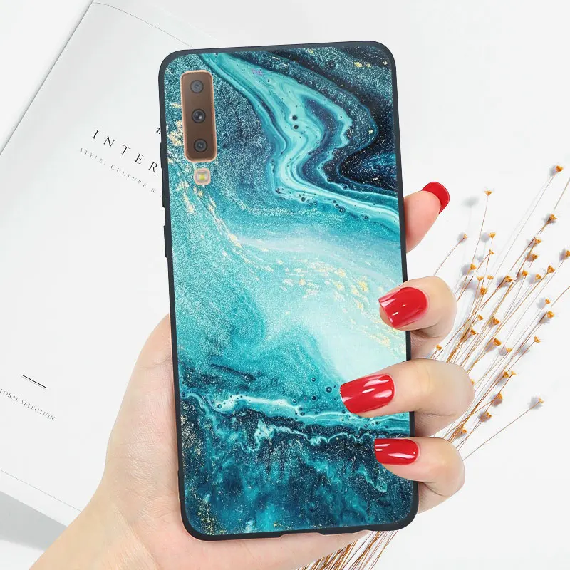 Мягкий ТПУ чехол для samsung A7 чехол силиконовый глянцевый яркий чехол для samsung Galaxy A5 A6 A8 Plus чехол - Цвет: OO27