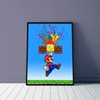 Картина на холсте в стиле супер Марио для классических игр