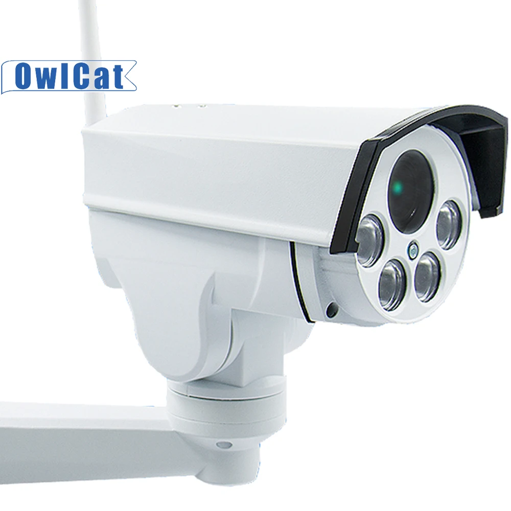 Уличная IP камера OwlCat HD 2 МП 5 Мп Wi Fi PTZ водонепроницаемая цилиндрическая с кратным