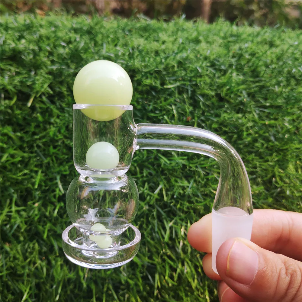 

OD 20mm Beveled Edge Terp Slurper Sphere Quartz Tube with Luminous Ball Carb Cap 10mm 14mm 18mm Joint for Daily Necessities