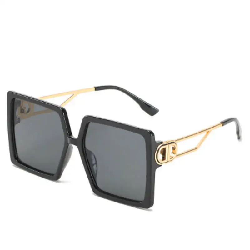 

Fashion Oversized Square Sunglasses Women Luxury Brand D Letters Sun Glasses Female Trendy Colorful Metal Shades Eyewears Men