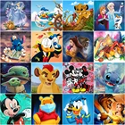 Набор для алмазной живописи сделай сам Disney, набор мультяшных персонажей, хобби, искусство, круглая вырезка, Набор для вышивки крестом, мозаика, украшение для дома