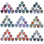 10 шт.лот, смешанные стеклянные кнопки 12 мм, ювелирные изделия, подходят для браслетов, сережек, ожерелий 12 мм, кнопки для ювелирных изделий