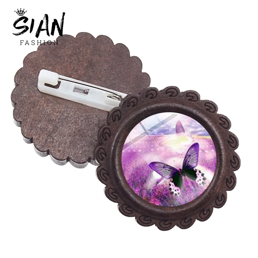 Элегантная Брошь в виде сиреневой фиолетовой бабочки булавка яркая бабочка