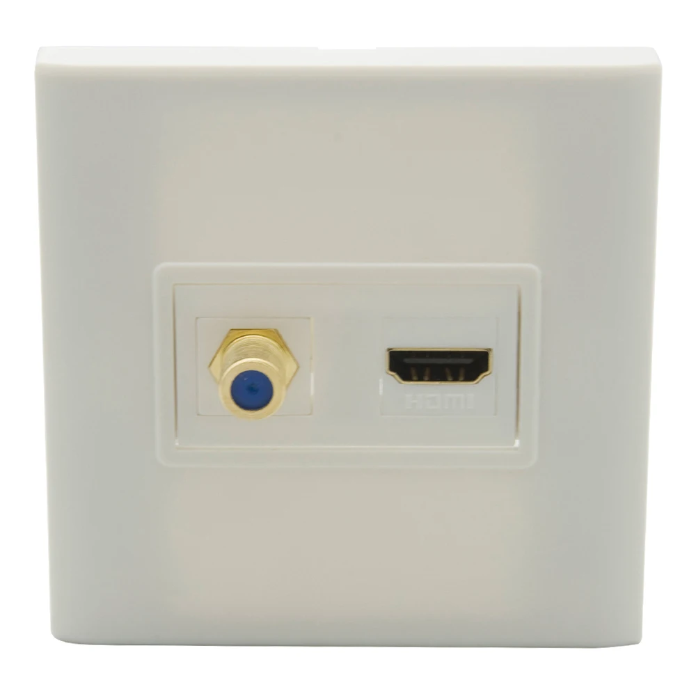 

EU 86 стиль 1 порт коаксиальный F RG6 1 порт HDMI V2.0 розетка к розетке настенная пластина