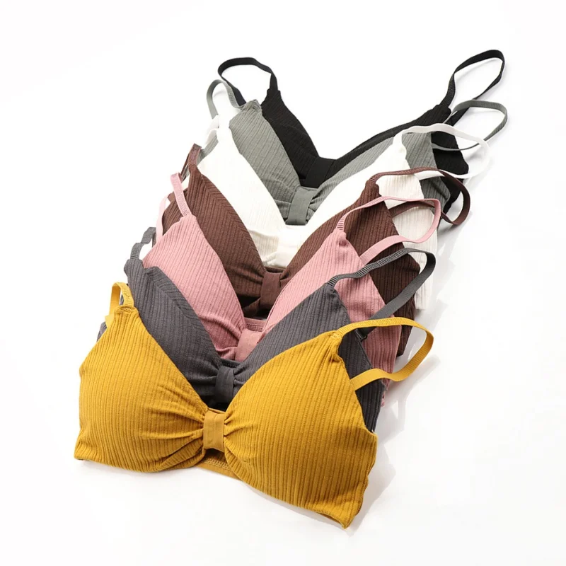 Женские бюстгальтеры пуш ап нижнее белье без косточек из хлопка|Топы бретелек| |