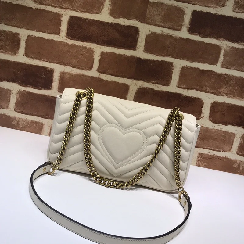 

Luxury Designer Marmont Women Handbag Female Messenger Heart-shaped Suture Bag Real Leather Chains Shoulder Crossbody Bags