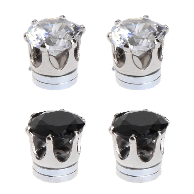 Серьги гвоздики магнитные без пирсинг ушей ювелирные изделия циркон для мужчин