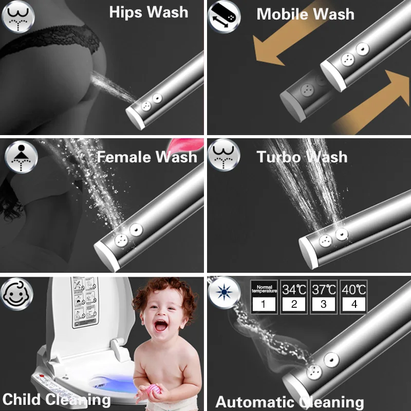FOHEEL Smart Toilet Seat Electric Bidet Cover Intelligent Heat Clean Dry Massage For Child Woman The Old | Обустройство дома