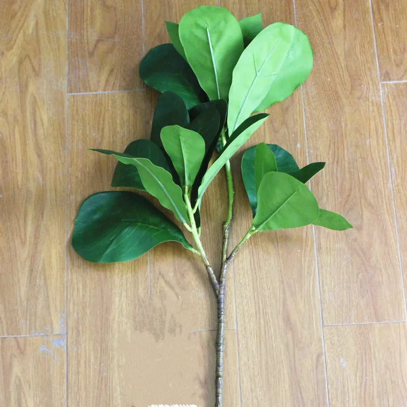 Вилка искусственная ветка деревьев баньяна 87 см3 зеленая тропическая пальмовое