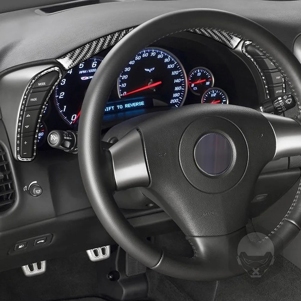 

3pcs Dashboard Instrument Panel Frame Trim Cover Decorative Stickersfor Chevrolet Corvette C6 2005-2007 Dashboard Trim Sticker