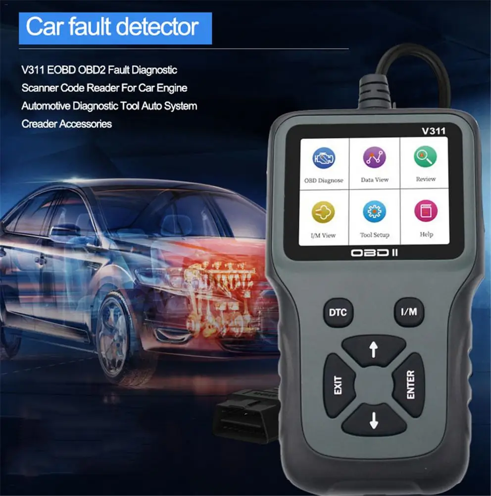 V311 EOBD OBD2 сканер для тестирования ошибок автомобиля считыватель кодов