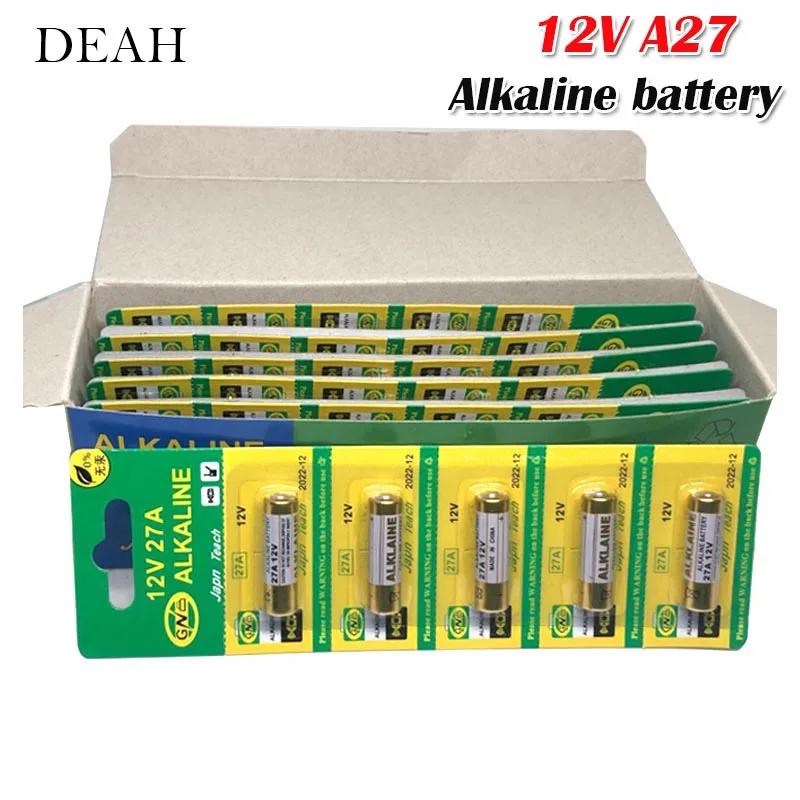 100x12 V 27A Alkaine аккумуляторы G27A MN27 MS27 GP27A A27 L828 V27GA ALK27A A27BP K27A VR27 R27A для дверной звонок сигнализация Пульт дистанционного управления