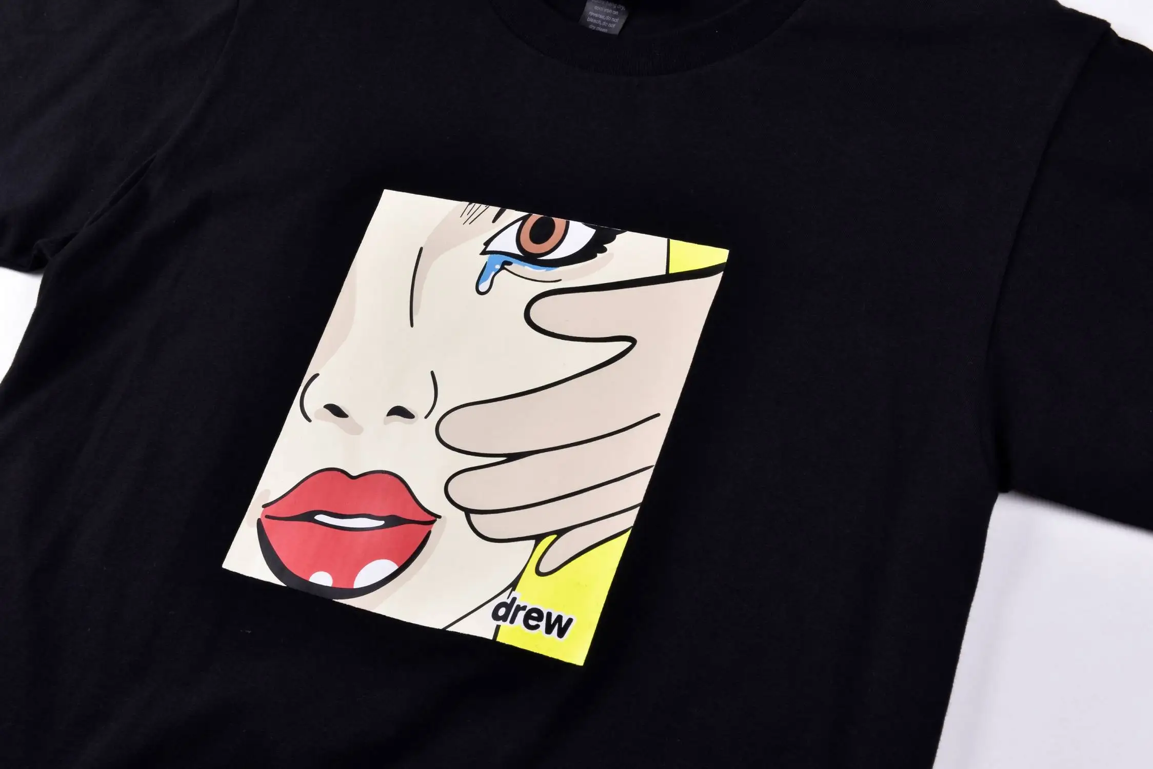 19ss drew house футболки для мужчин и женщин модный стиль drew Футболки Уличная Хип-хоп jusin bieber футболка для влюбленных drew house
