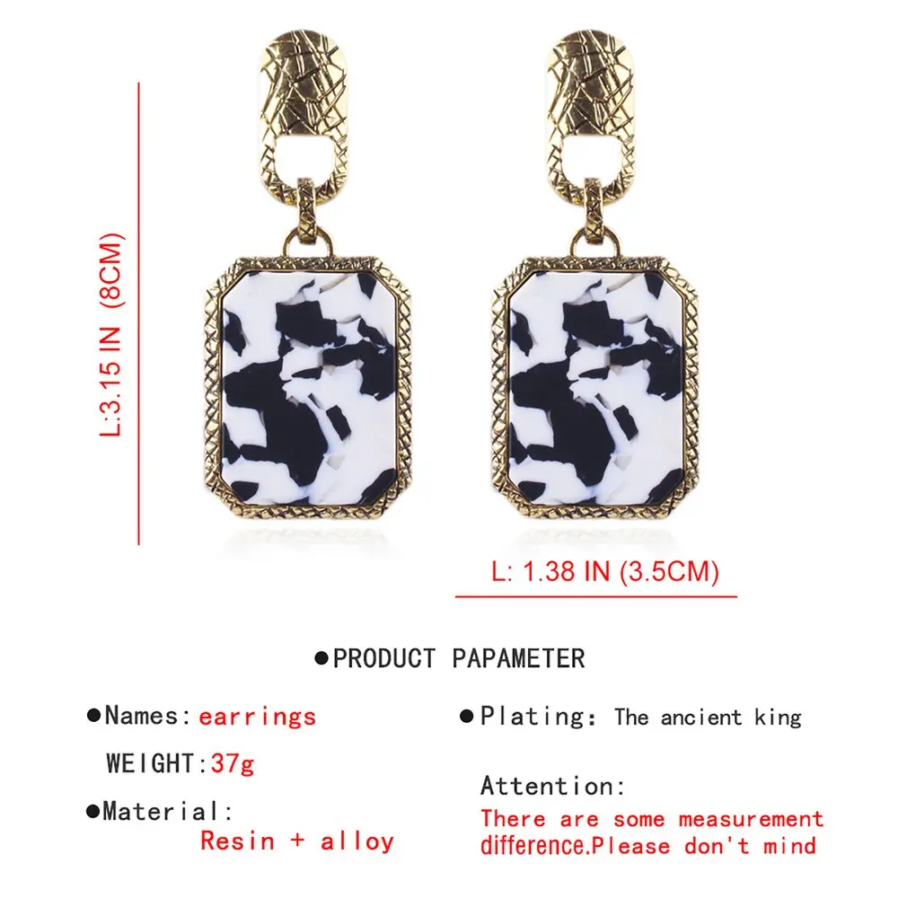 Women Leopard Print Dangle Earrings Personality Gorgeous Geometric Female Fashion Jewelry Ladies Best Birthday Gift | Украшения и