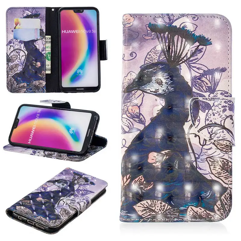 3D флип-чехол для телефона s для huawei P20 Lite P30 Pro Чехол для huawei P30 P20 mate 20 30 Pro P10 Lite чехол кожаный кошелек - Цвет: 7