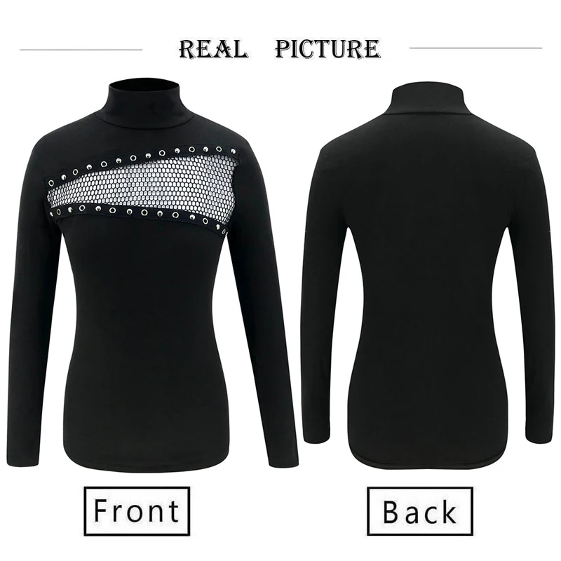 

Fashion Solid Color Hollow High Collar Long Sleeve Summer Top Casual Sexy Women T Shirt Three Colors Women's Clothing
