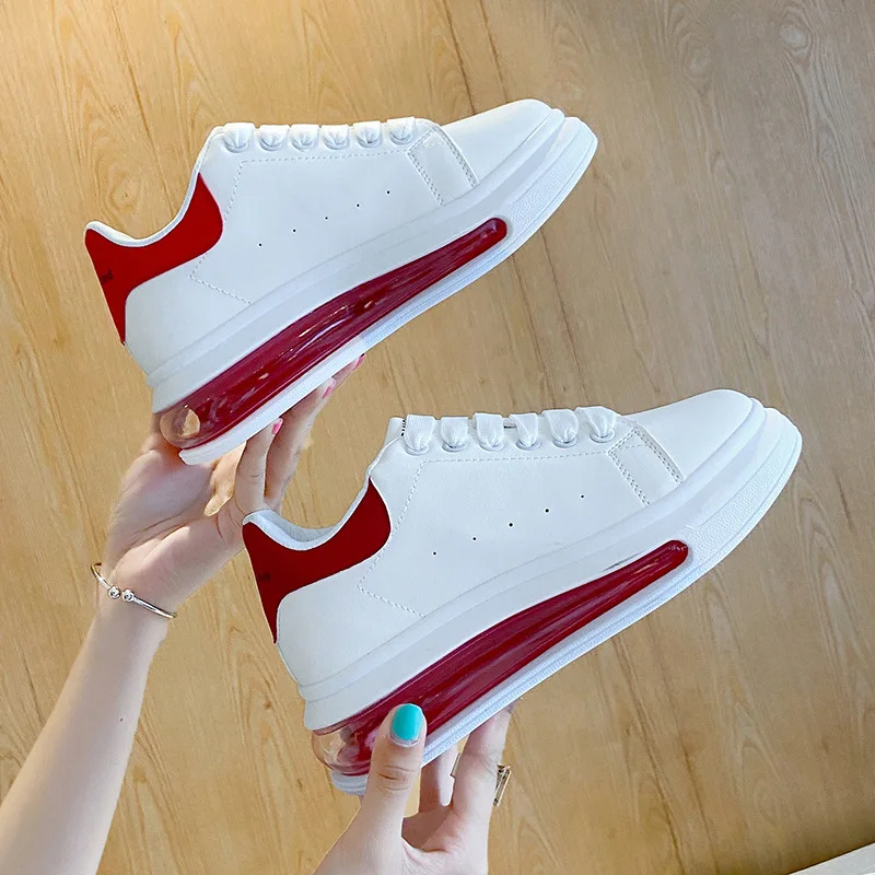 Women Casual Shoes Women Sneakers Fashion Breathable Leather Platform White Women Shoes Soft Footwears Sneakers Zapatillas Mujer