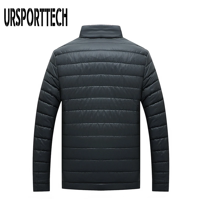 URSPORTTECH Winter Jacket Men Warm Parkas 2020 Casual Stand Collar Men's Coat Single Breasted Thick Outerwear Men Clothing 5XL