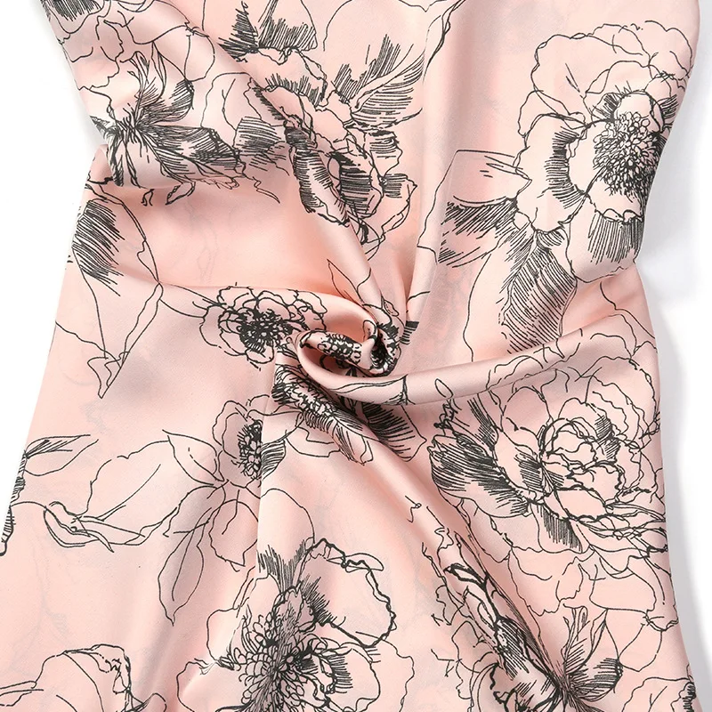 

Nightwear Intimate Lingerie New Arrival 4PCS Pajamas Suit Print Flower Robe Set For Women Satin Sexy Sleepwear Casual Pyjamas