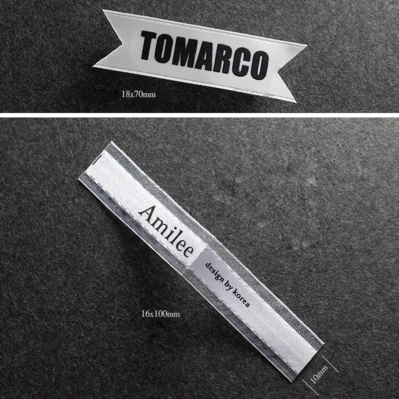 5000 шт. атласные этикетки с белым принтом для одежды | Дом и сад