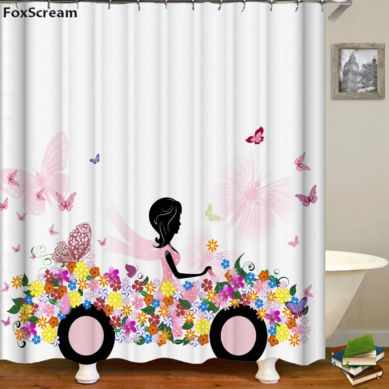 Занавеска Для ванны и душа с крючками водонепроницаемая 3d занавеска из ткани