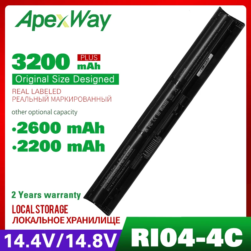 Apexway 2200 мАч батарея для ноутбука hp RI04 RI06XL HSTNN PB6Q DB7B Q97C Q94C ProBook 450 455 серии 470