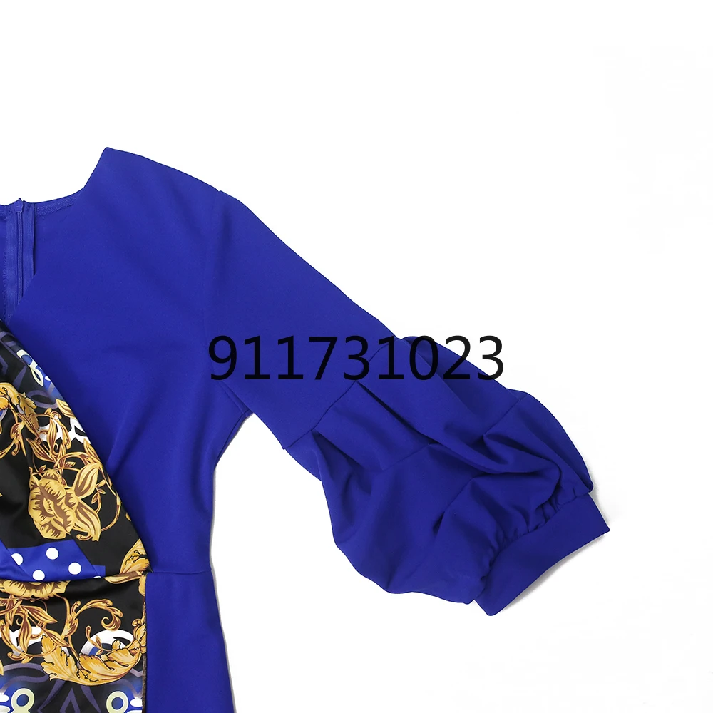 Африканское платье для женщин 2021 Vetement Femme Classic Blue Afarica одежда офиса дизайнерская