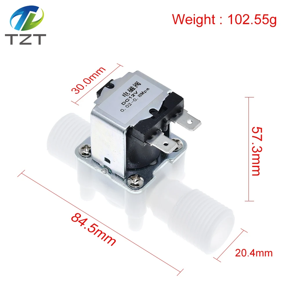 Пластиковый электромагнитный клапан 1/2 дюйма 12 В 24 220
