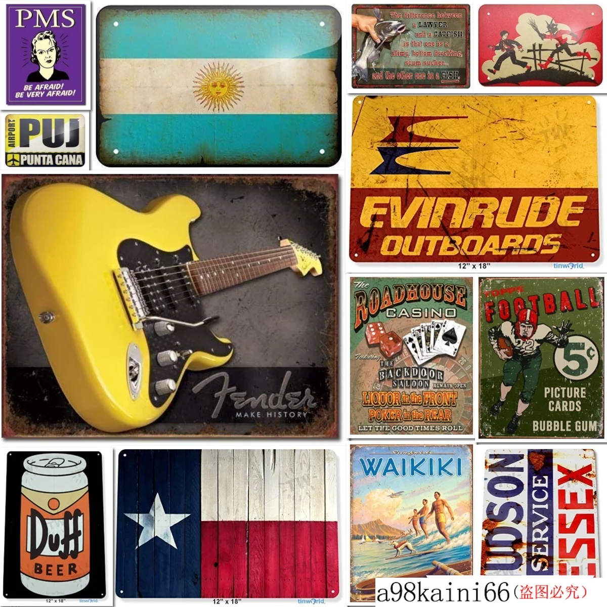 Олово говорящий Миллер Высокая жизнь пивной сервер Девушка Ретро Винтаж знак