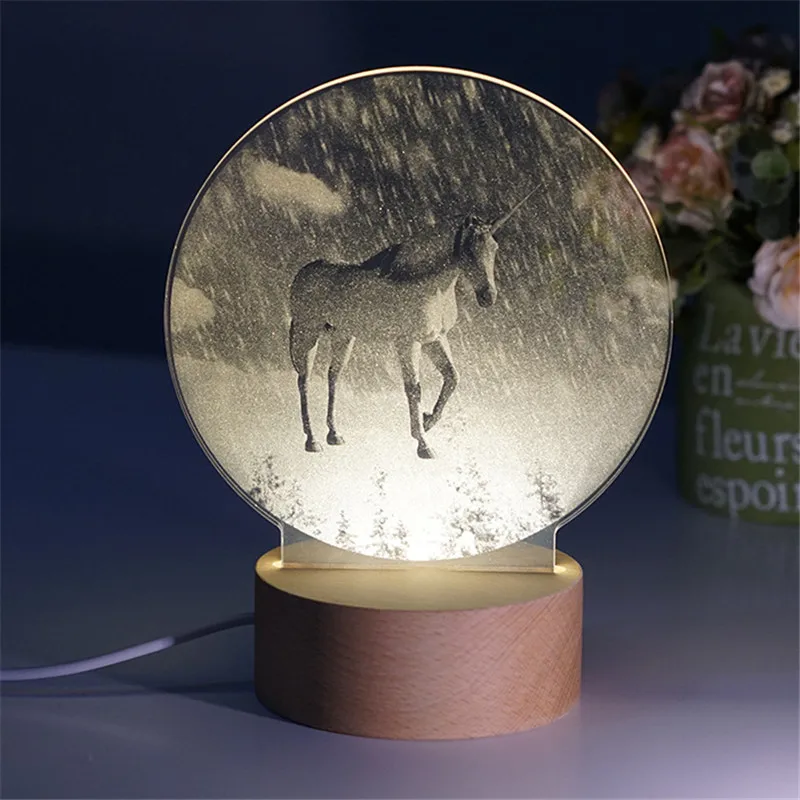 Новый милый мультяшный светодиодный 3d ночник детская настольная лампа для сна