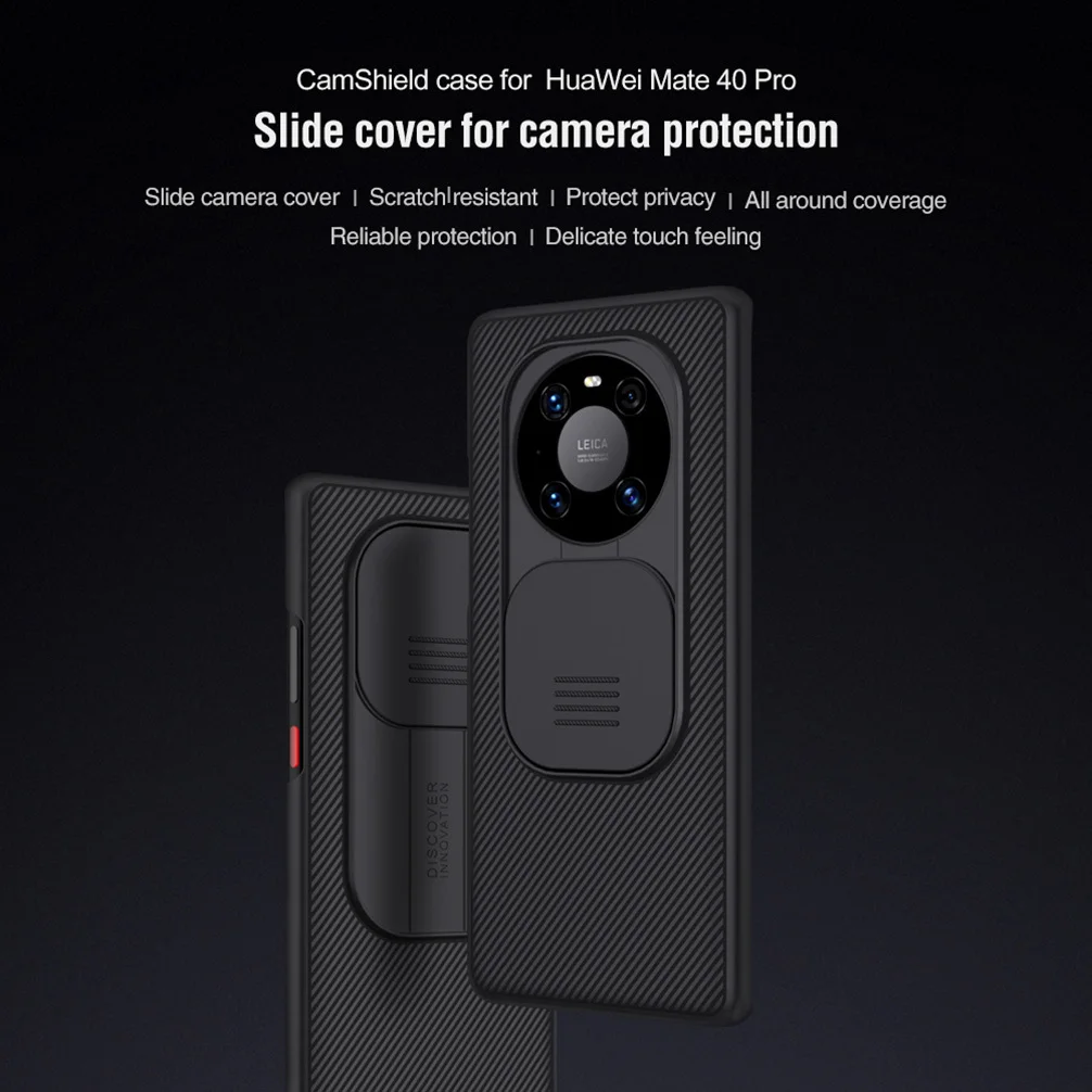 For Huawei Mate 40 Pro Case NILLKIN CamShield Slide Camera Cover Frosted PC Phone Shell For Huawei Mate 40 Pro Case