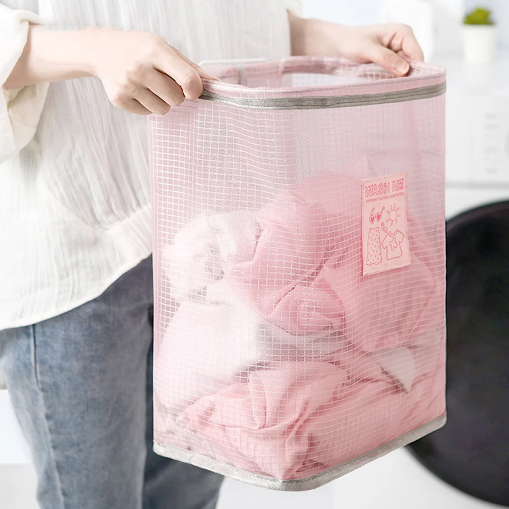 

Wall Mounted Breathable Laundry Basket Foldable Dirty Clothes Basket Bathroom Clothes Storage Baskets Laundry Organizer