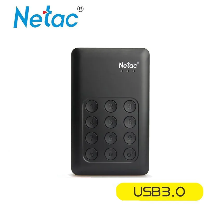 

Оригинальный портативный внешний жесткий диск Netac K390 2 ТБ, 2,5 дюйма, USB 3,0 HDD, оборудование для шифрования, Мобильный Внешний жесткий диск для о...