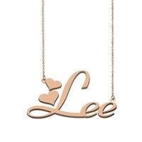 lee name necklace custom name gold charm choker for women girls best friends birthday wedding christmas mother days gift