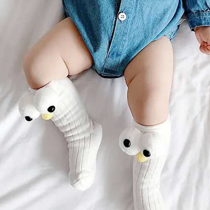 Cute Cartoon Newborn Baby Middle Socks Spring Autumn Soft Cotton Big Eye Infant Girls Toddler for 1-10T | Детская одежда и обувь