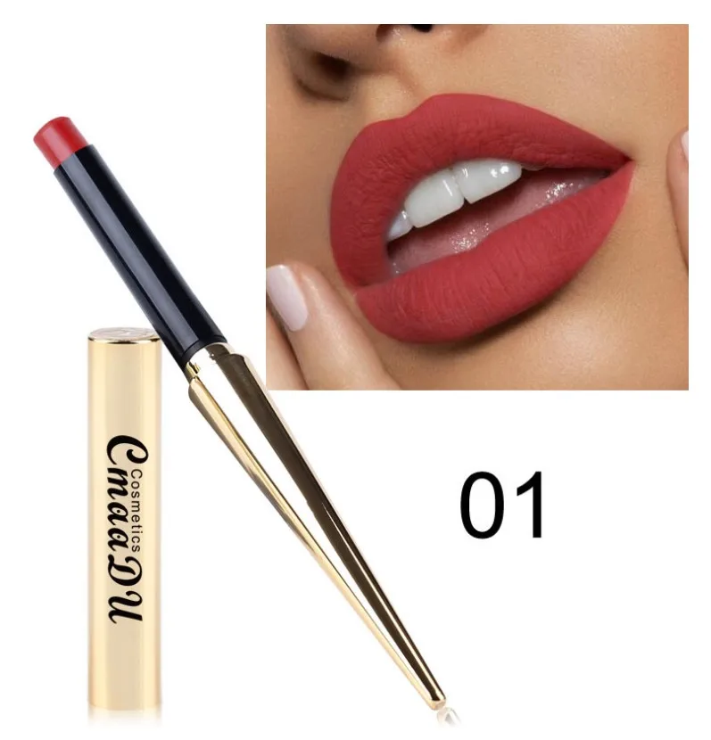 Матовая помада бархатная Сексуальная Красная пигментная губная долговечная