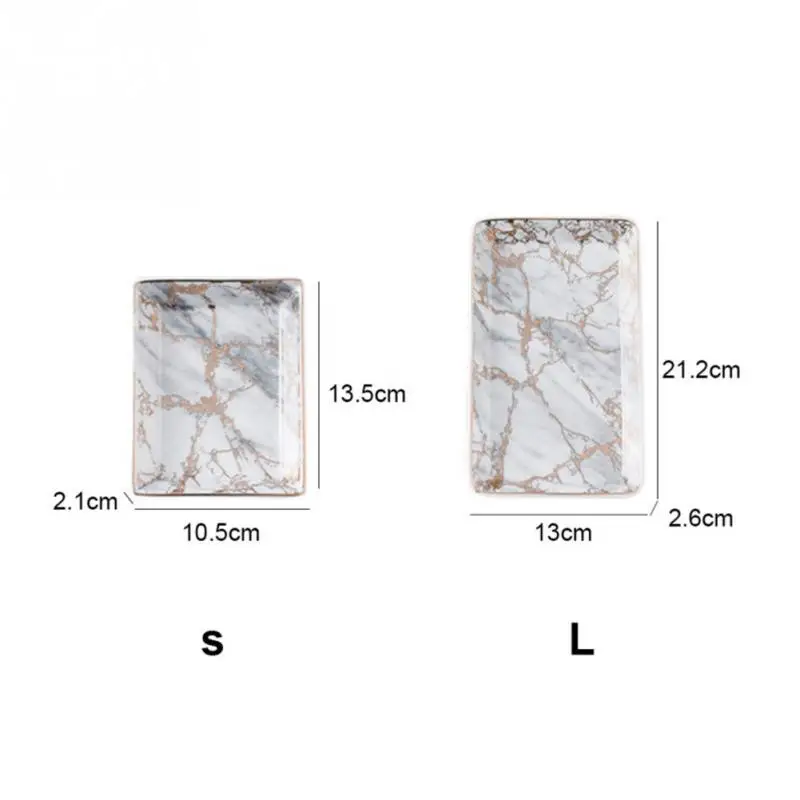 Европейский мраморный поднос керамический для хранения ювелирных изделий ужин
