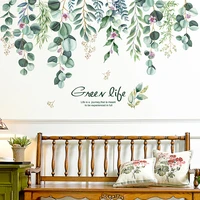 shijuekongjian tree leaves wall stickers diy plant wall decals for house living room bedroom decoration home decor sticker