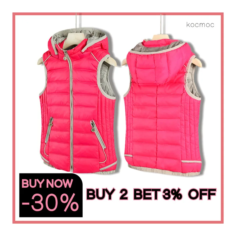 

Autumn Winter Sleeveless jacket Children Outerwear Winter Cotton Coats Kids Girls Jacket For Age 8-16 Years Old 53882