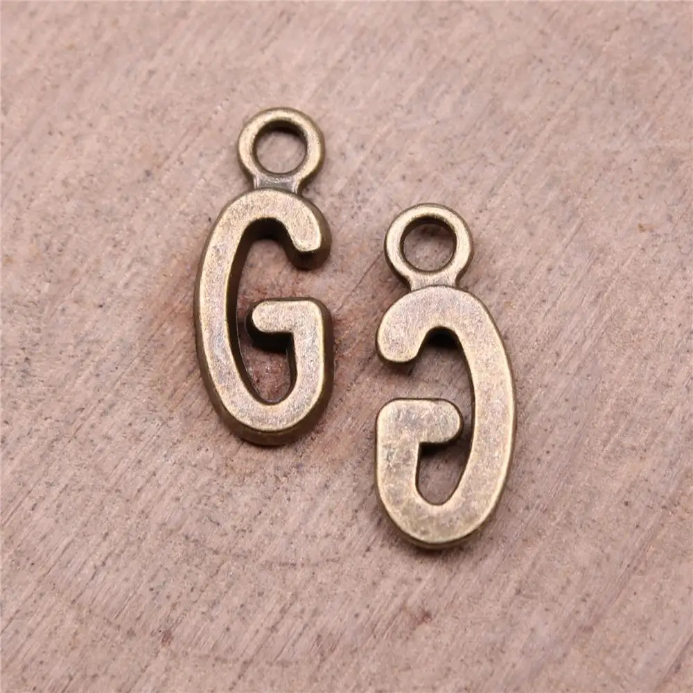 

Подвески с надписью G для изготовления ювелирных изделий, цвет античная бронза, 26 шт., 16 мм